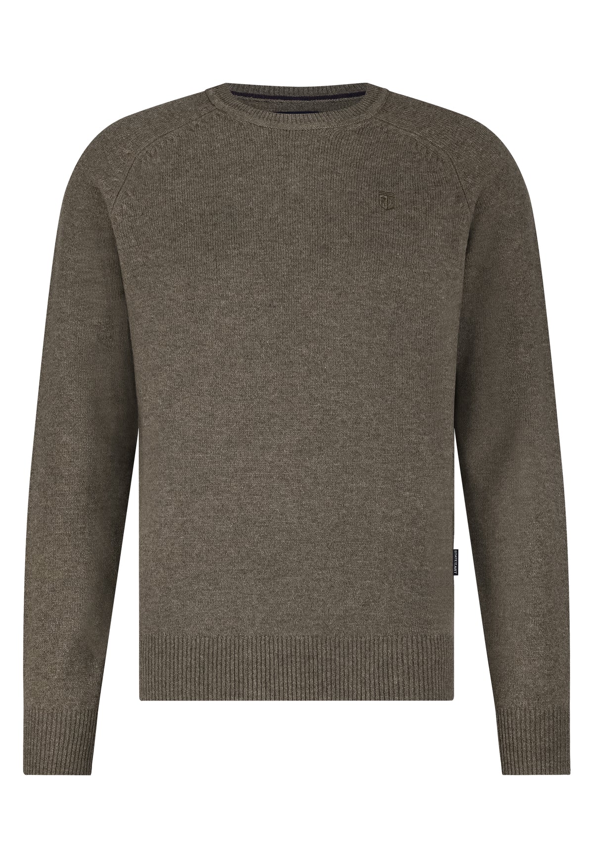 Lamswollen trui met zadelmouwen