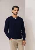 Pull en laine d’agneau à col en V