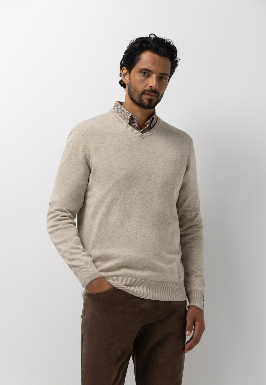 Pull fin en coton