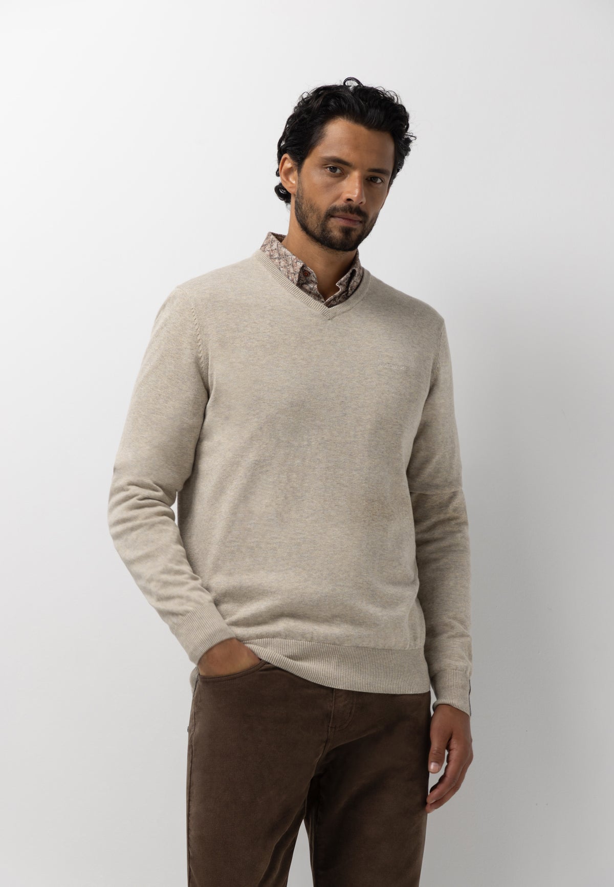 Pull fin en coton
