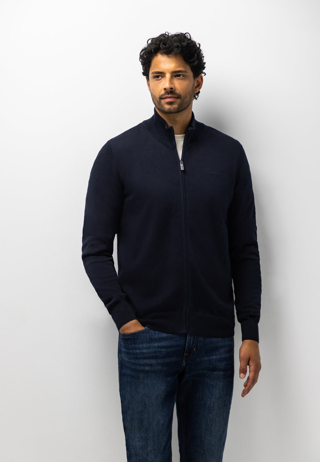 Cardigan en coton à maille fine