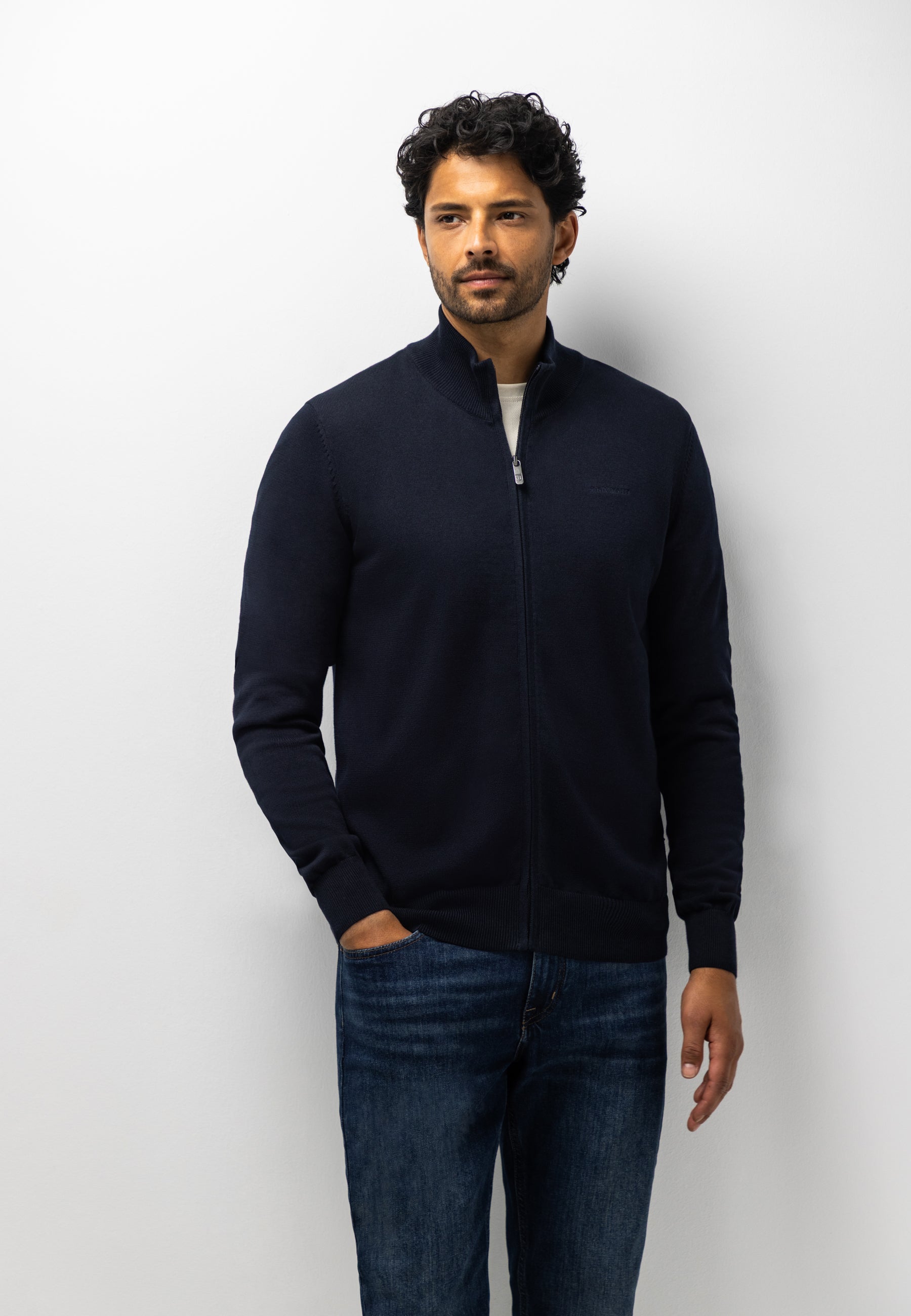 Cardigan en coton à maille fine