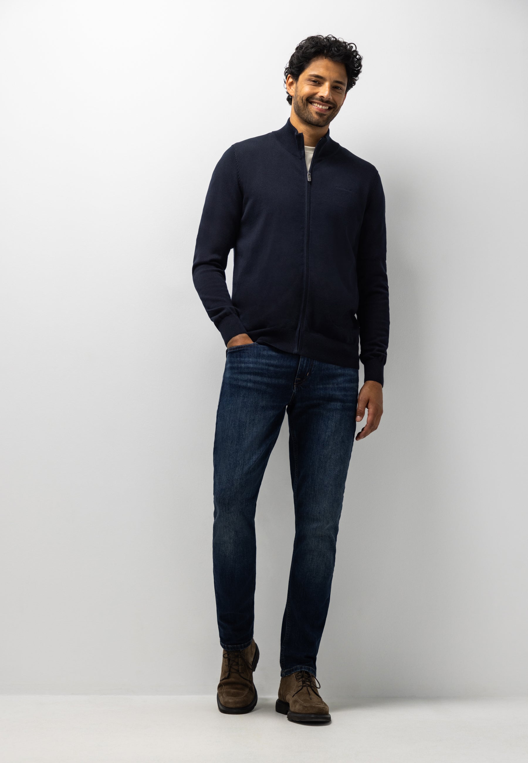 Cardigan en coton à maille fine