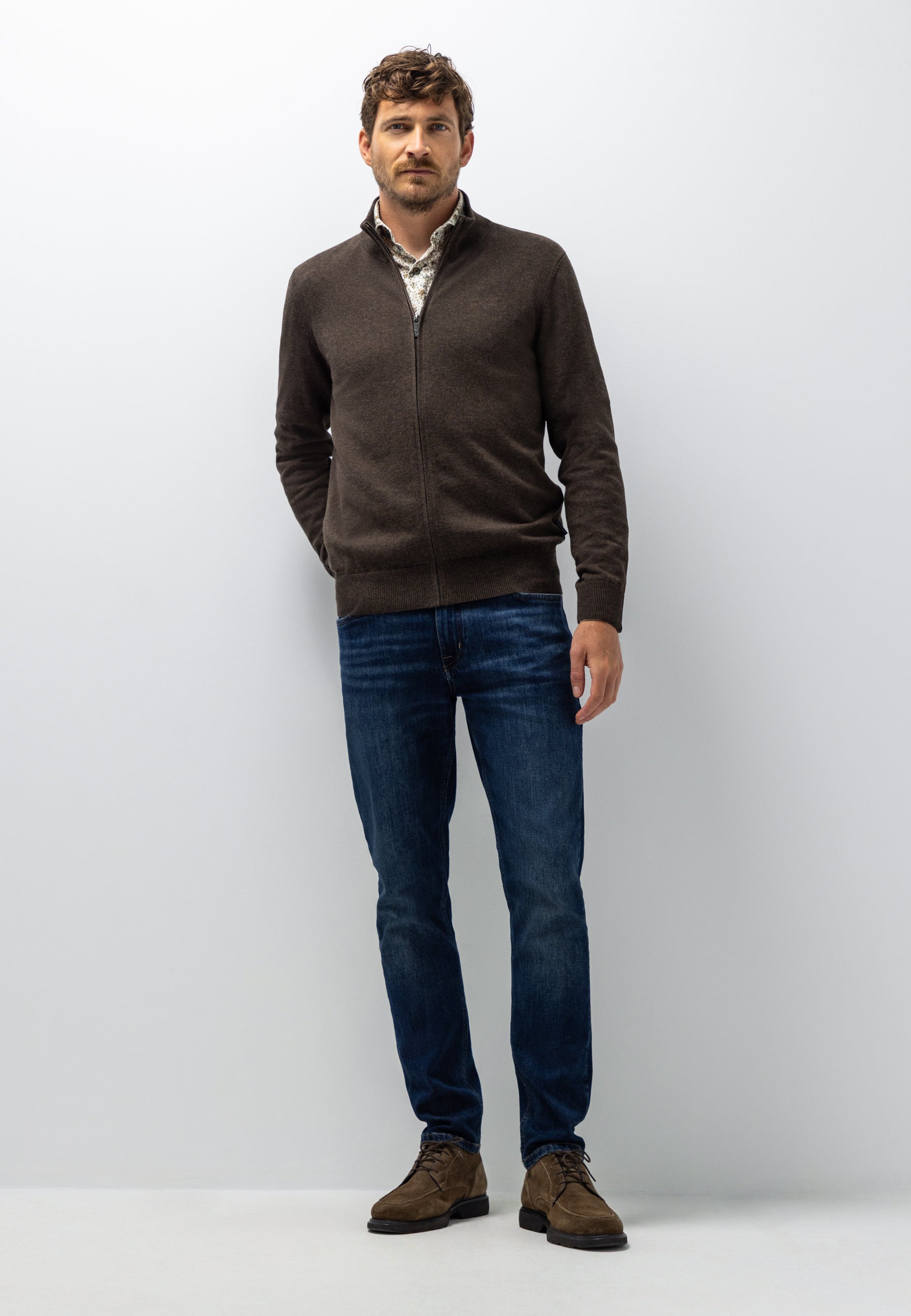 Cardigan en coton à maille fine