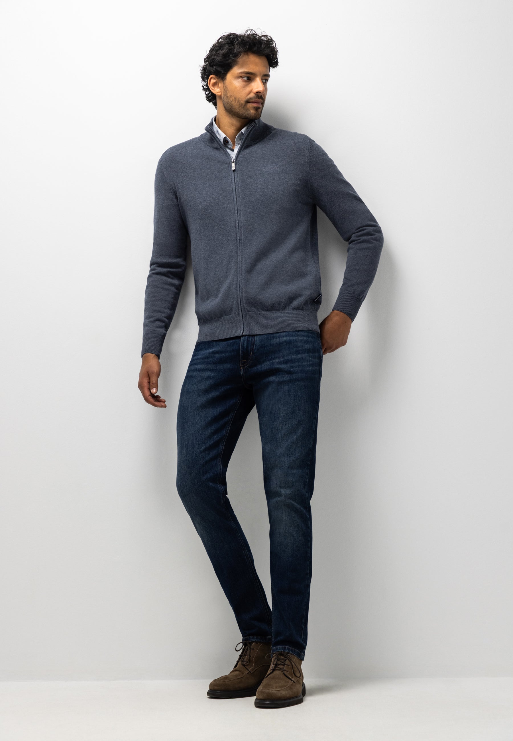 Cardigan en coton à maille fine