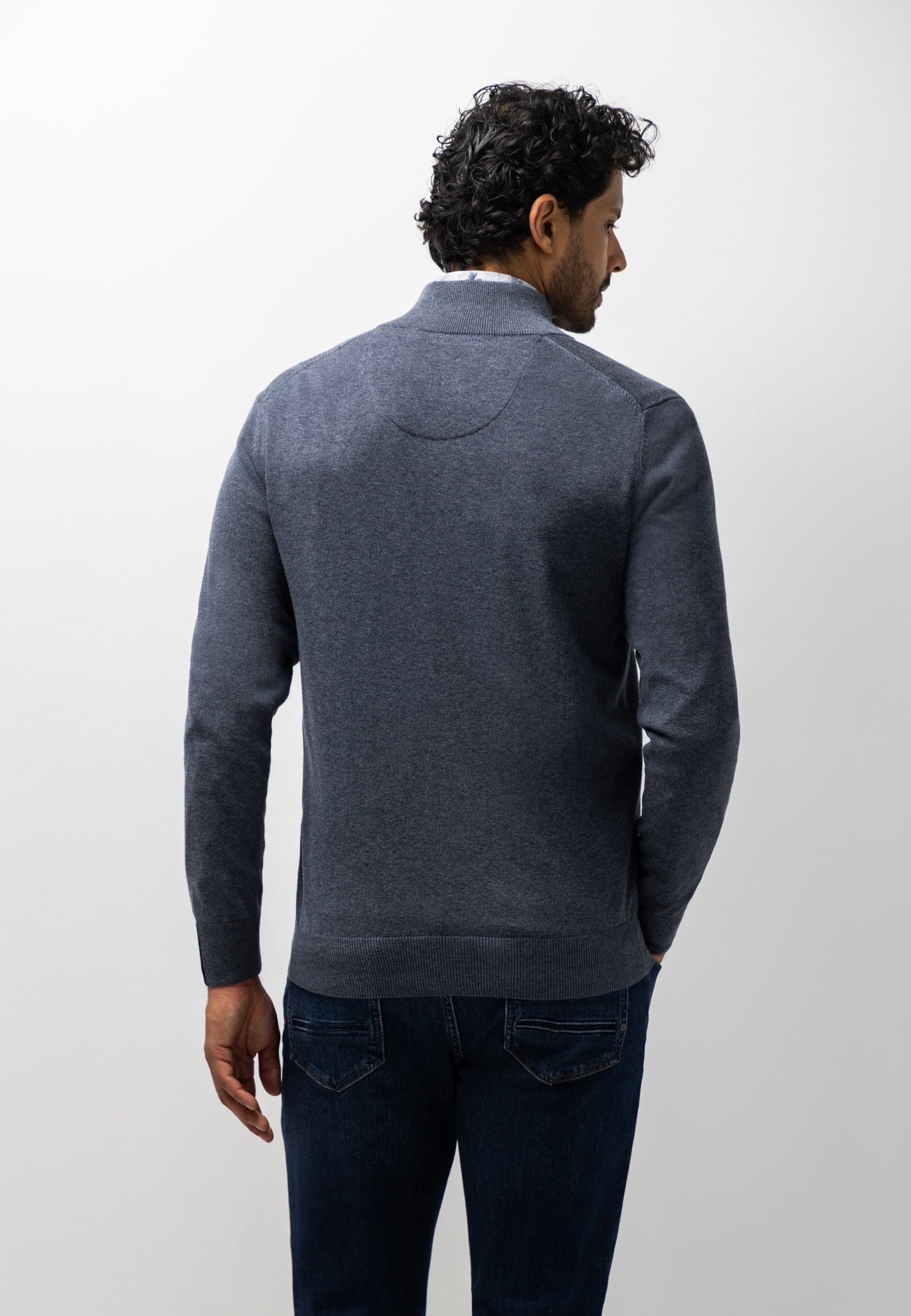 Cardigan en coton à maille fine