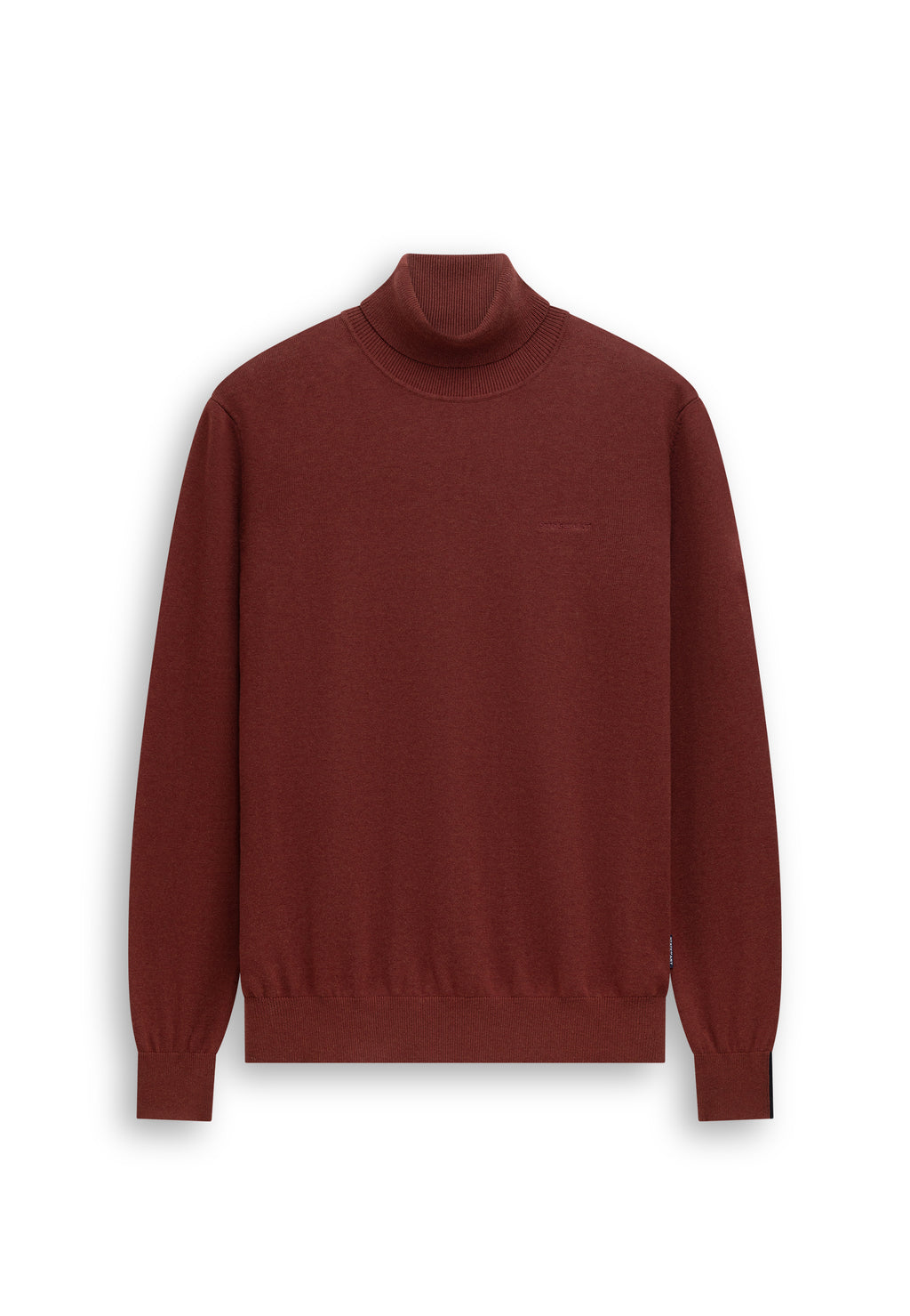 Pull fin en coton à col roulé