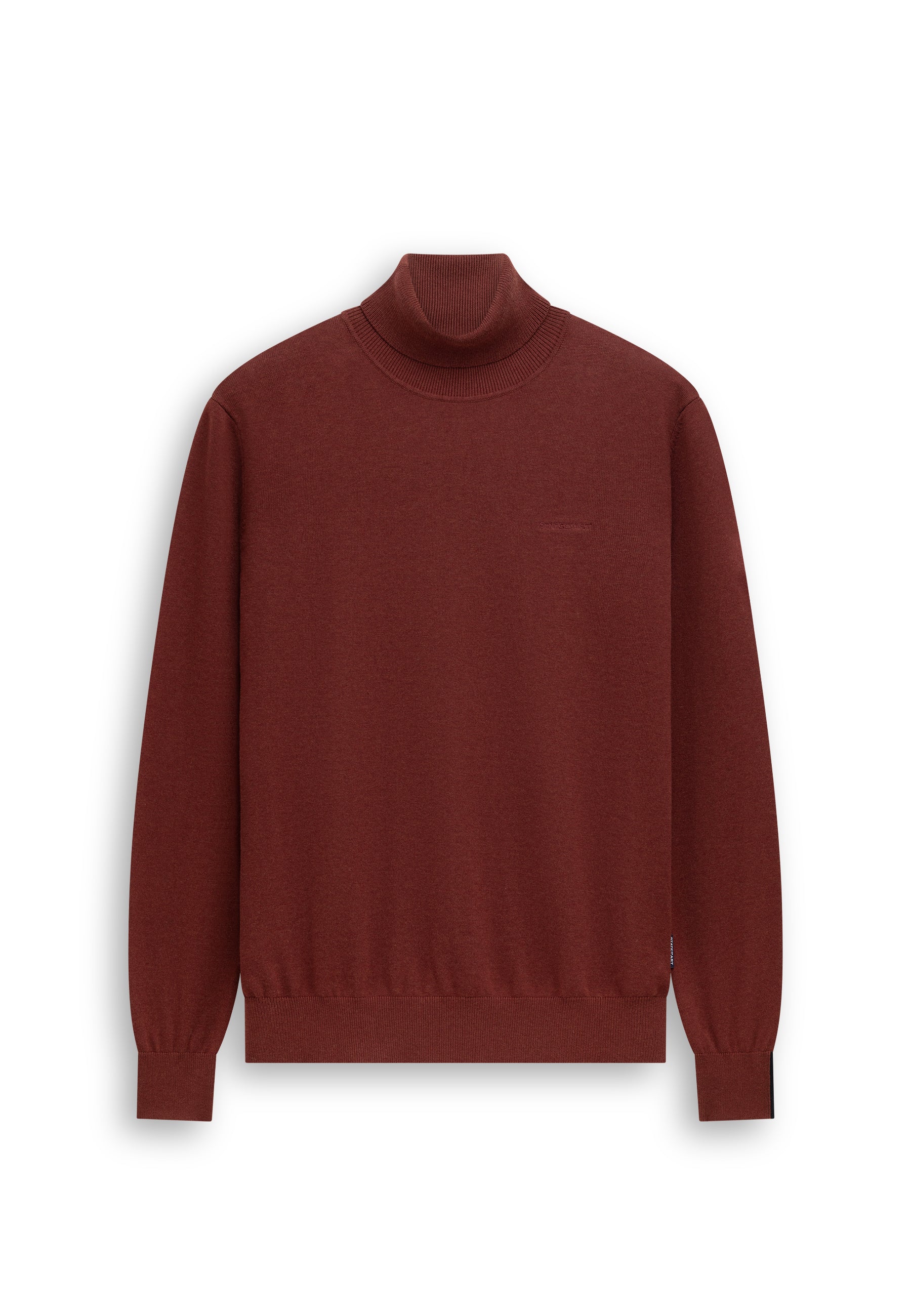 Pull fin en coton à col roulé