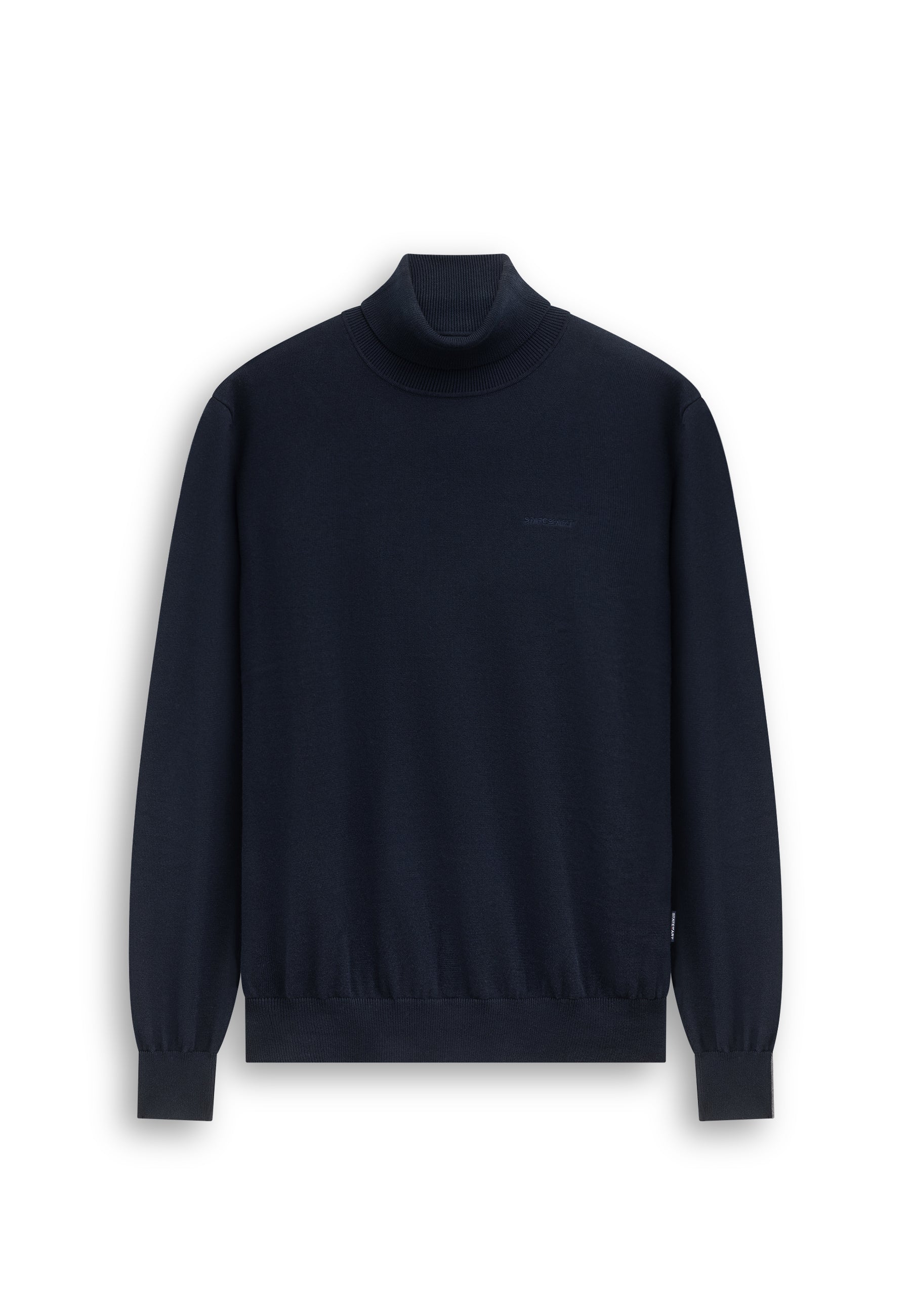 Pull fin en coton à col roulé