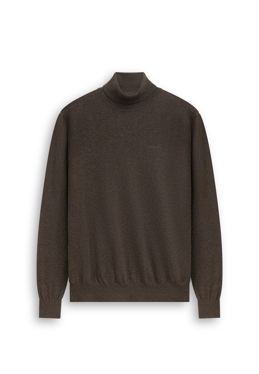 Pull fin en coton à col roulé