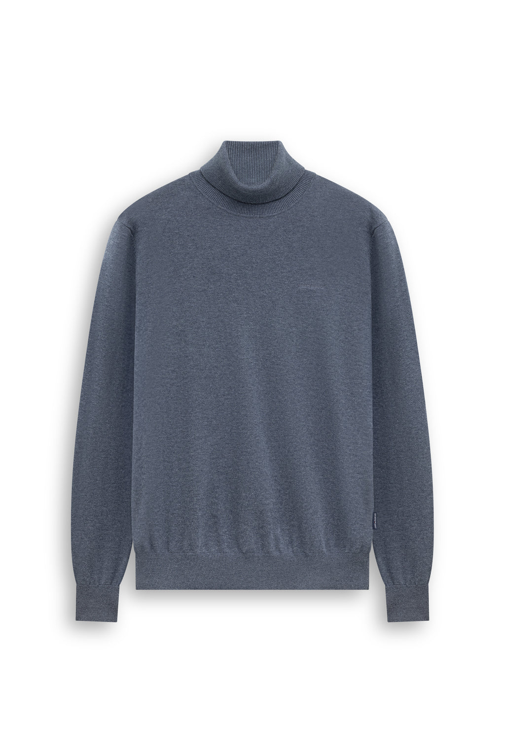 Pull fin en coton à col roulé