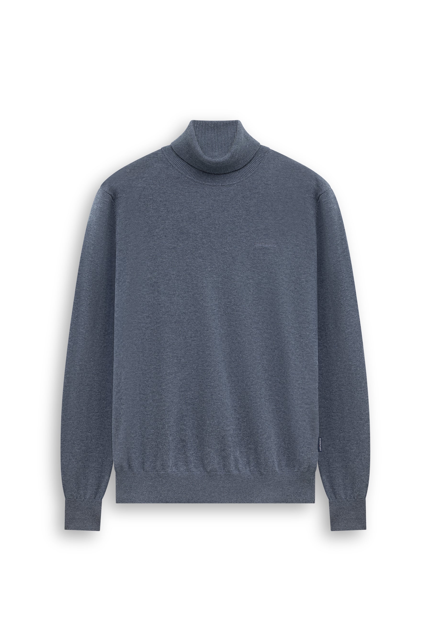 Pull fin en coton à col roulé