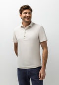 Polo en coton texturé