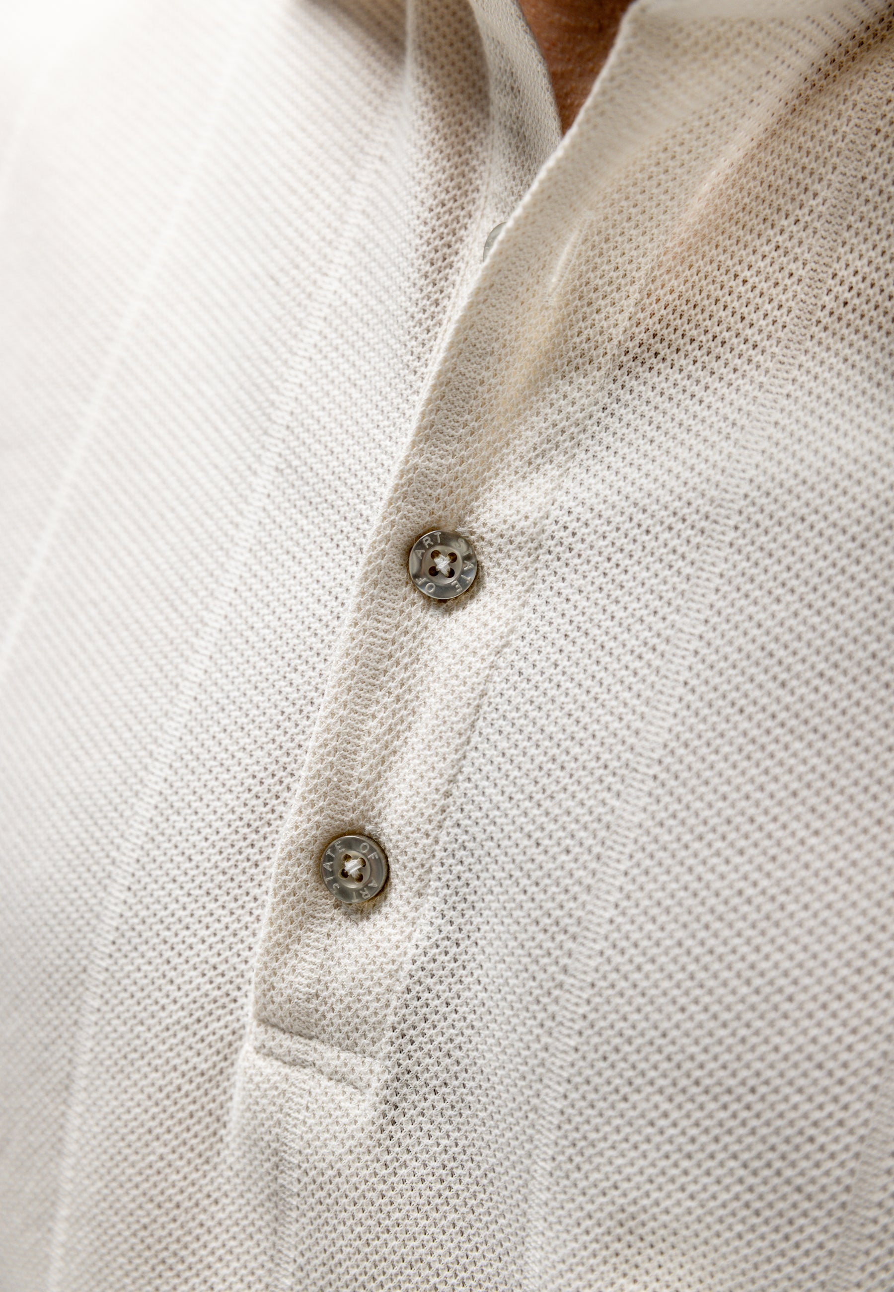 Polo en coton texturé