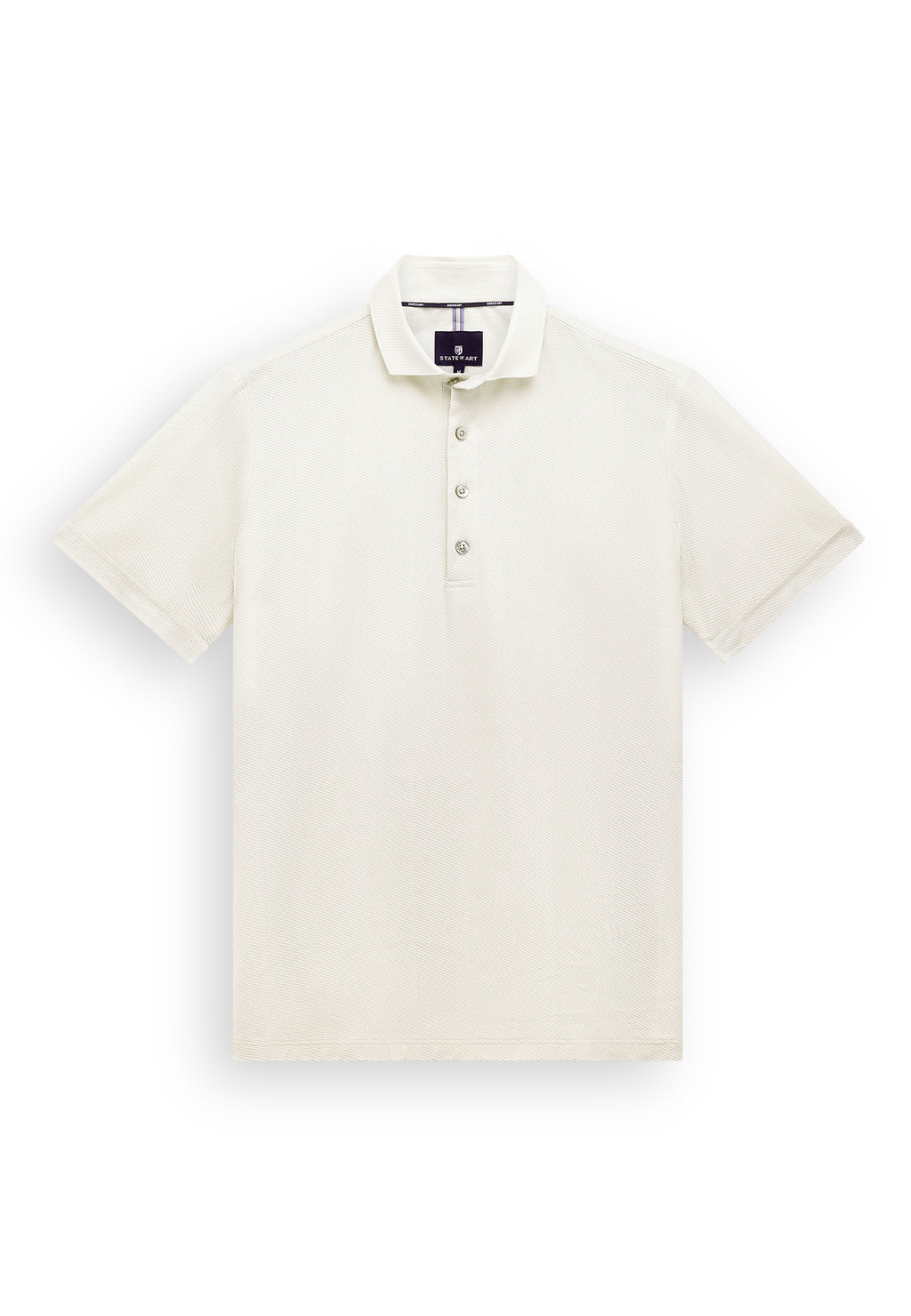 Polo en coton texturé