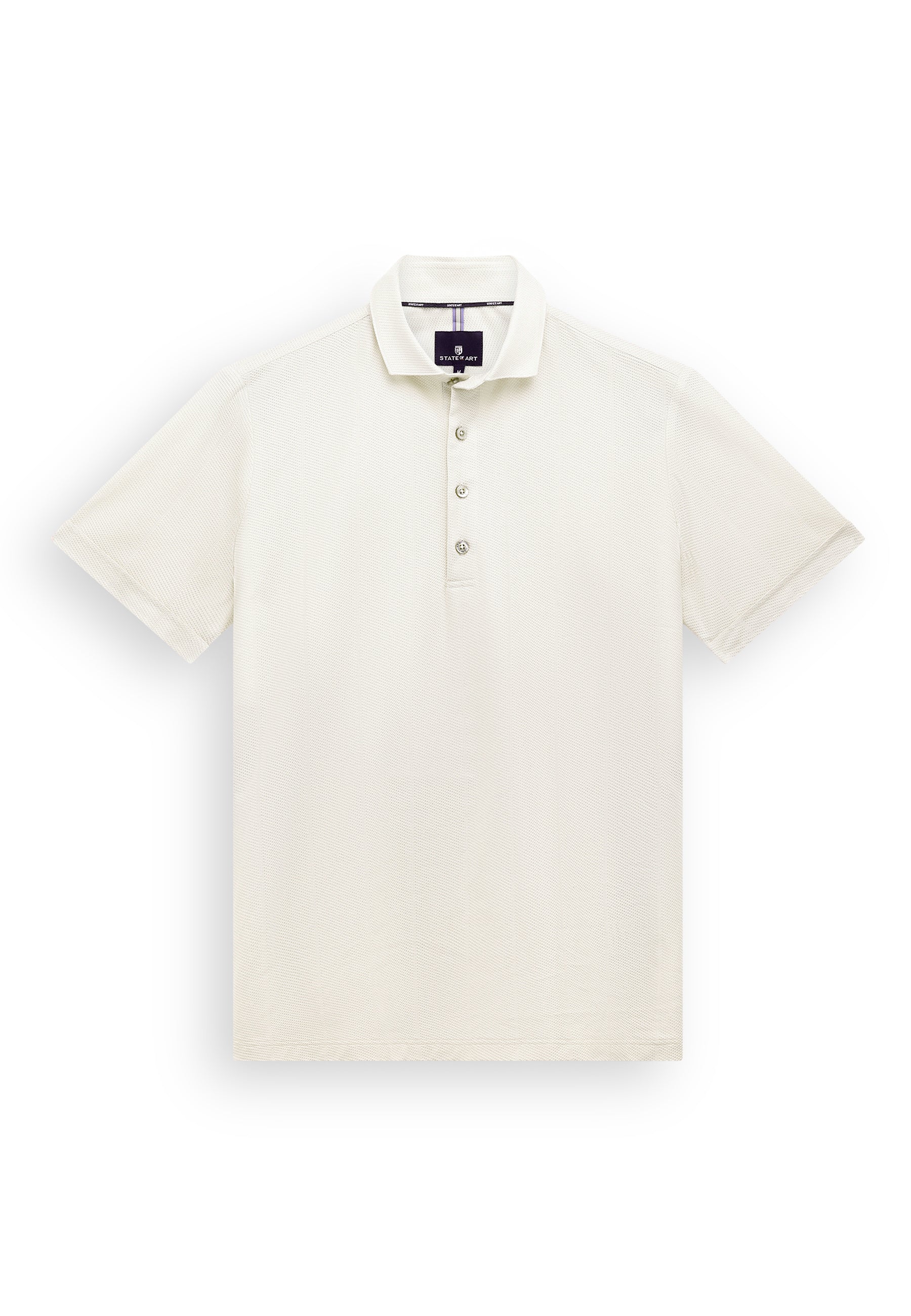 Polo en coton texturé