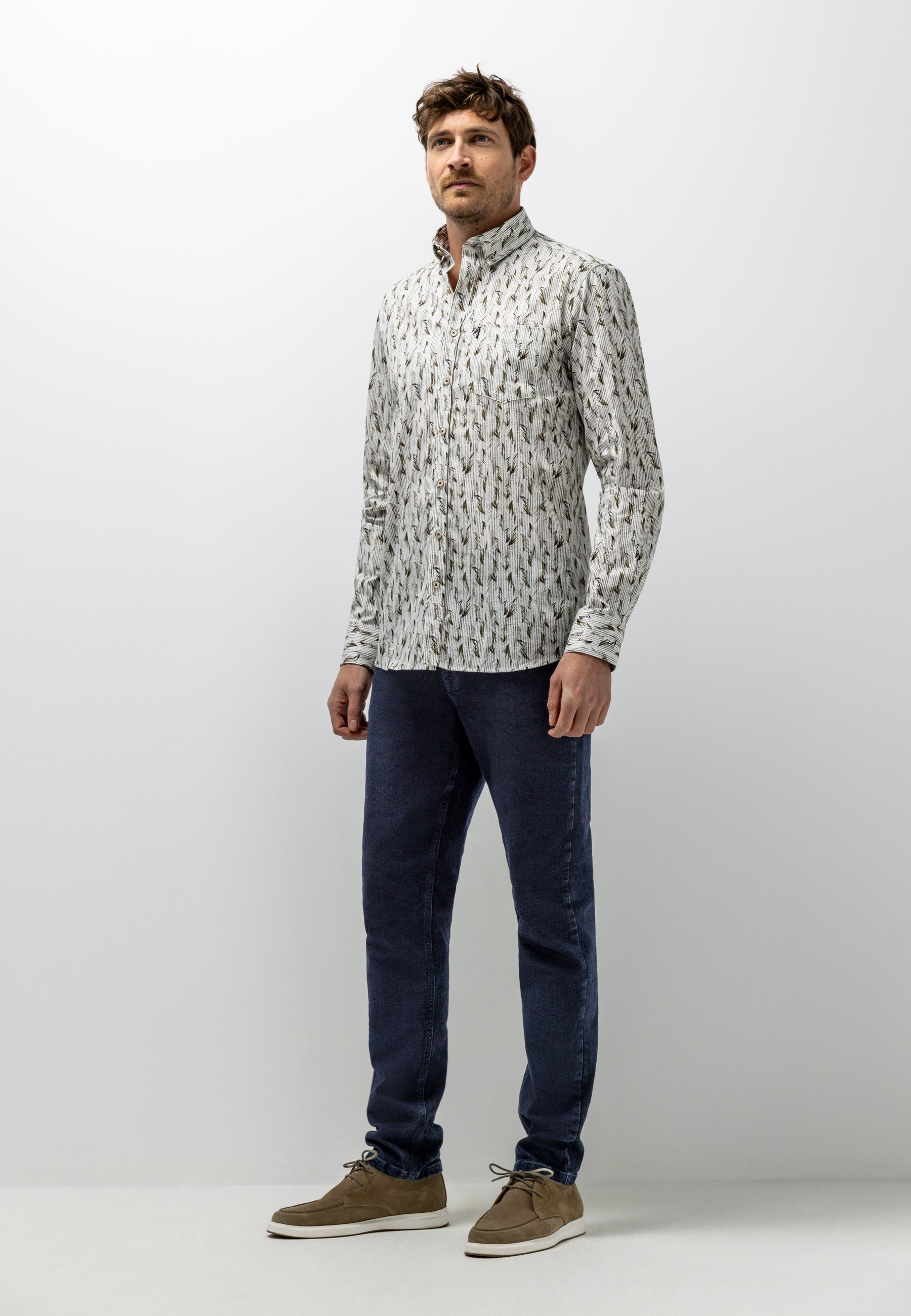 Overhemd met botanische all-over print
