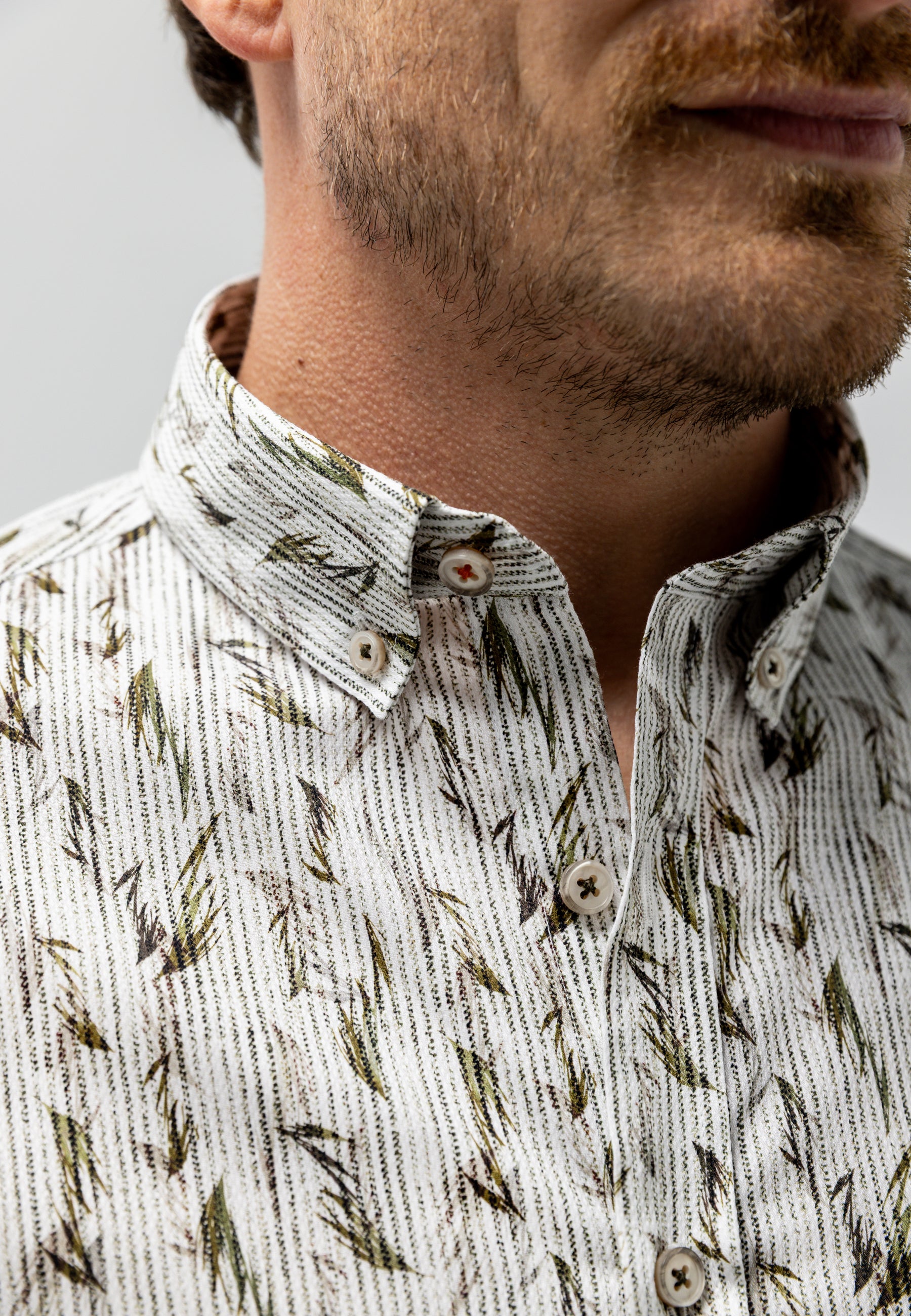 Overhemd met botanische all-over print