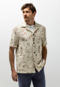 Chemise à imprimé intégral et texture