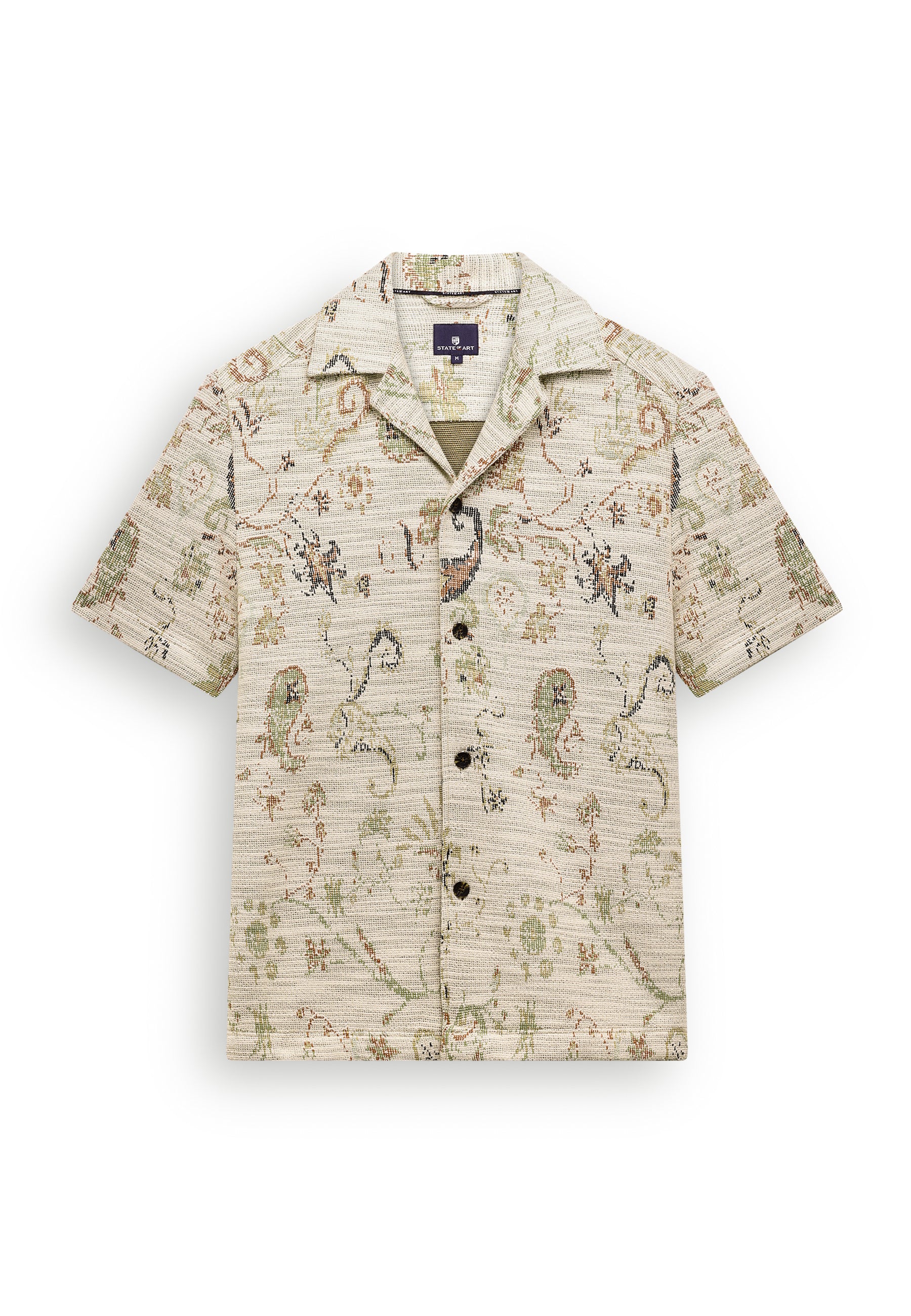 Chemise à imprimé intégral et texture