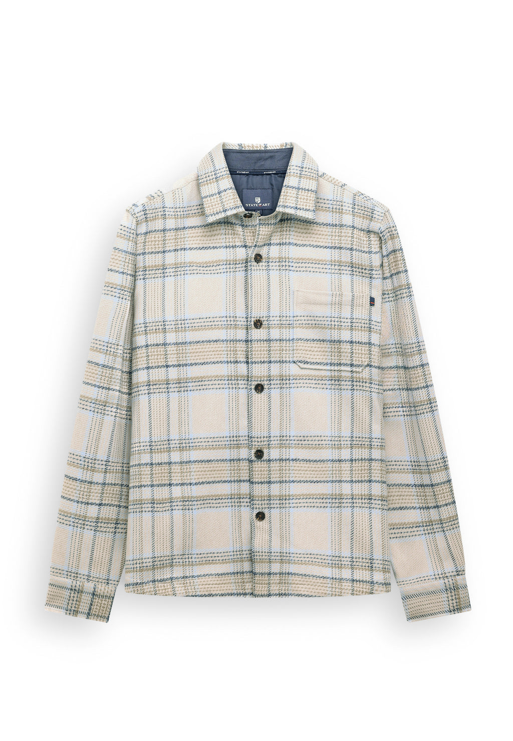 Twill overshirt met ruitdessin