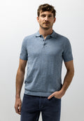 Polo en maille à effet chiné