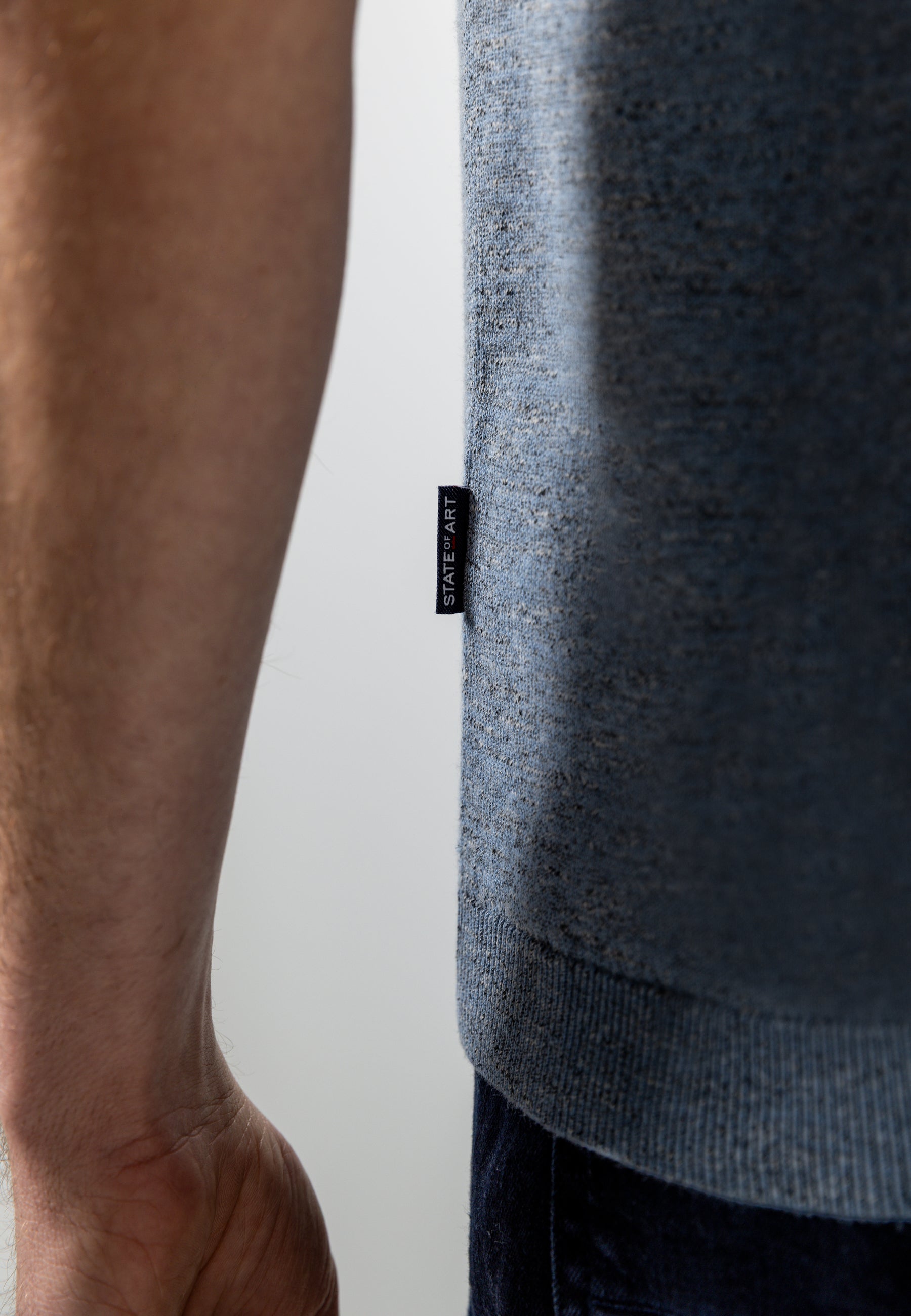 Polo en maille à effet chiné