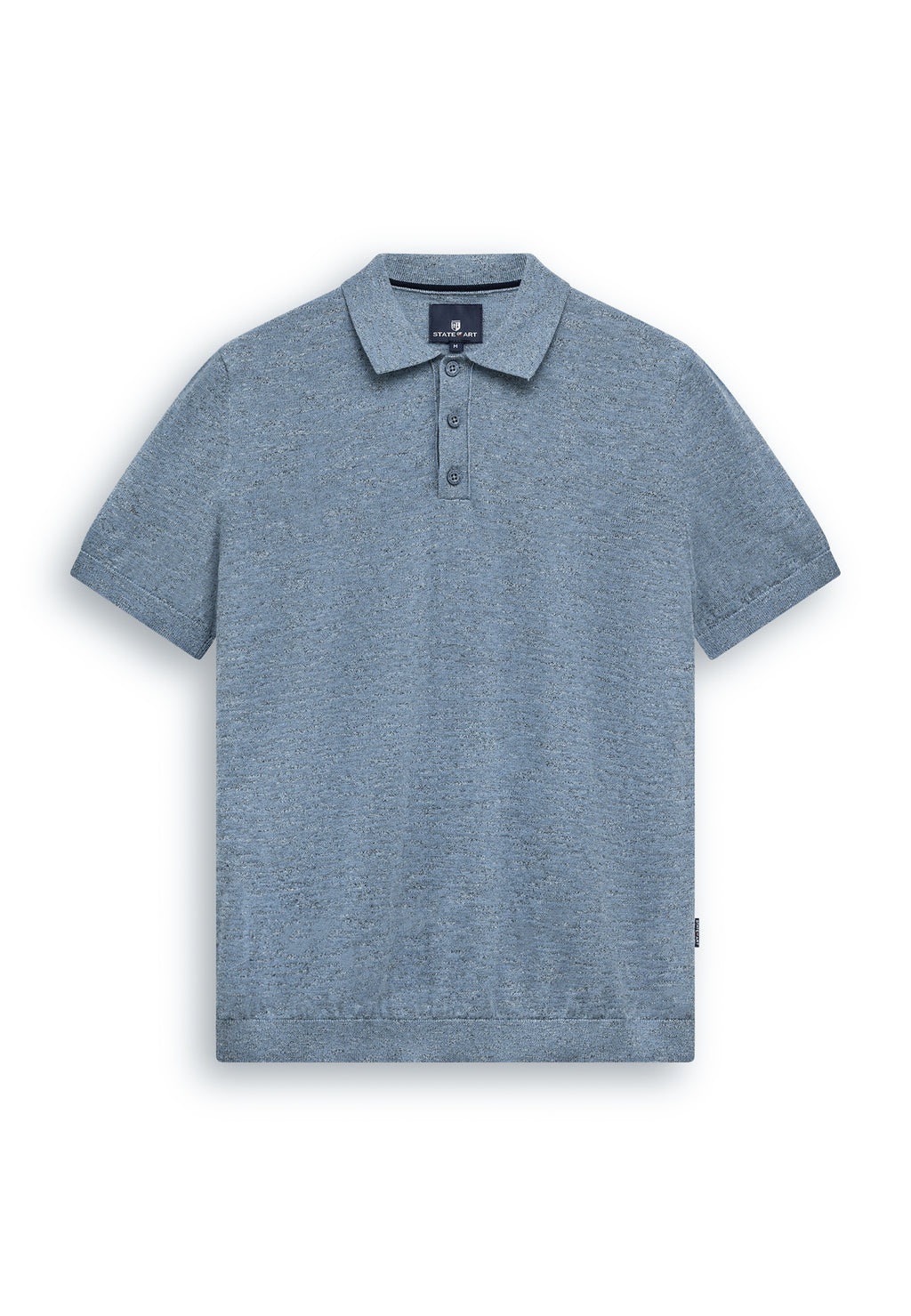 Polo en maille à effet chiné