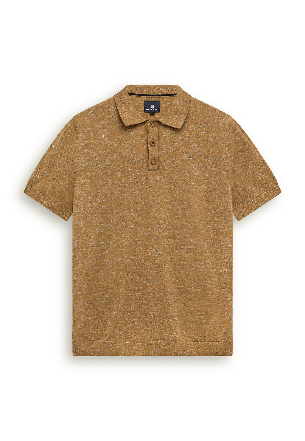Polo en maille à effet chiné