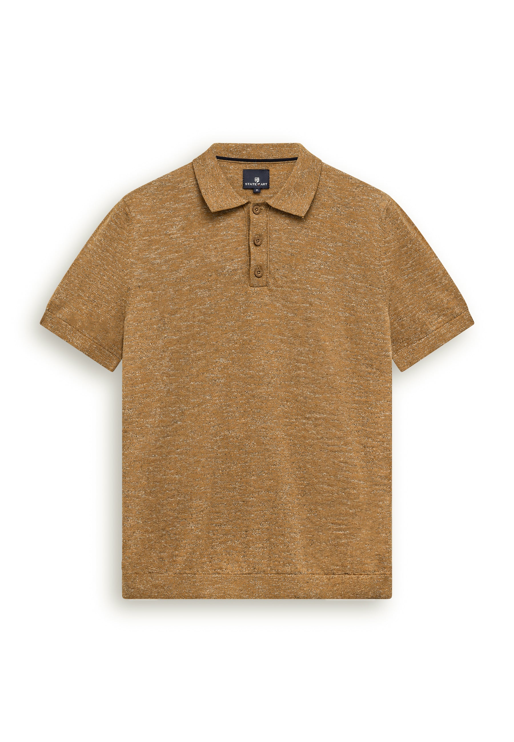 Polo en maille à effet chiné