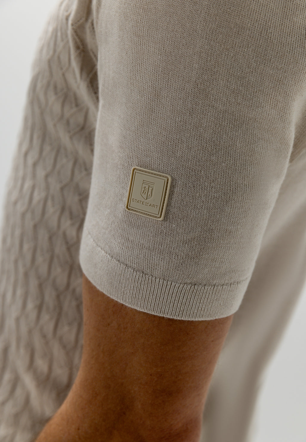 Polo en maille texturé