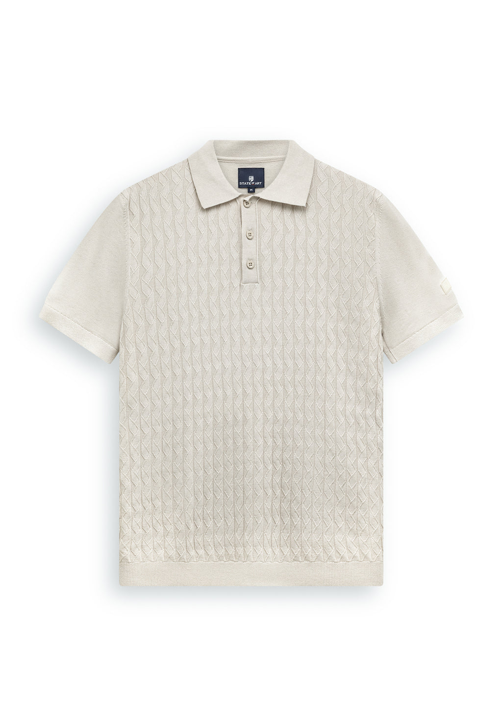 Polo en maille texturé