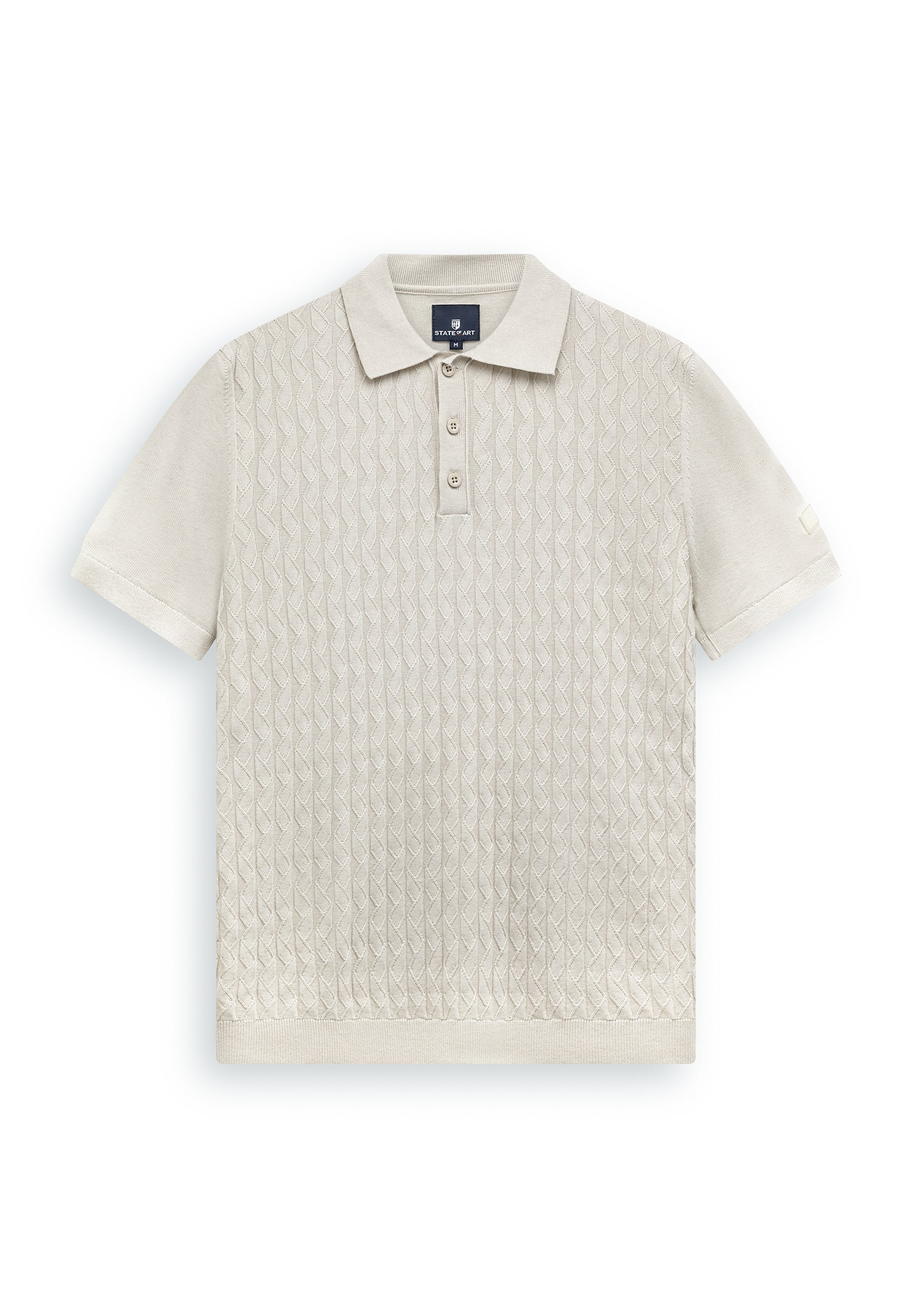 Polo en maille texturé