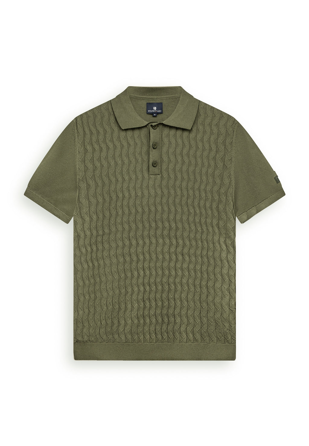 Polo en maille texturé