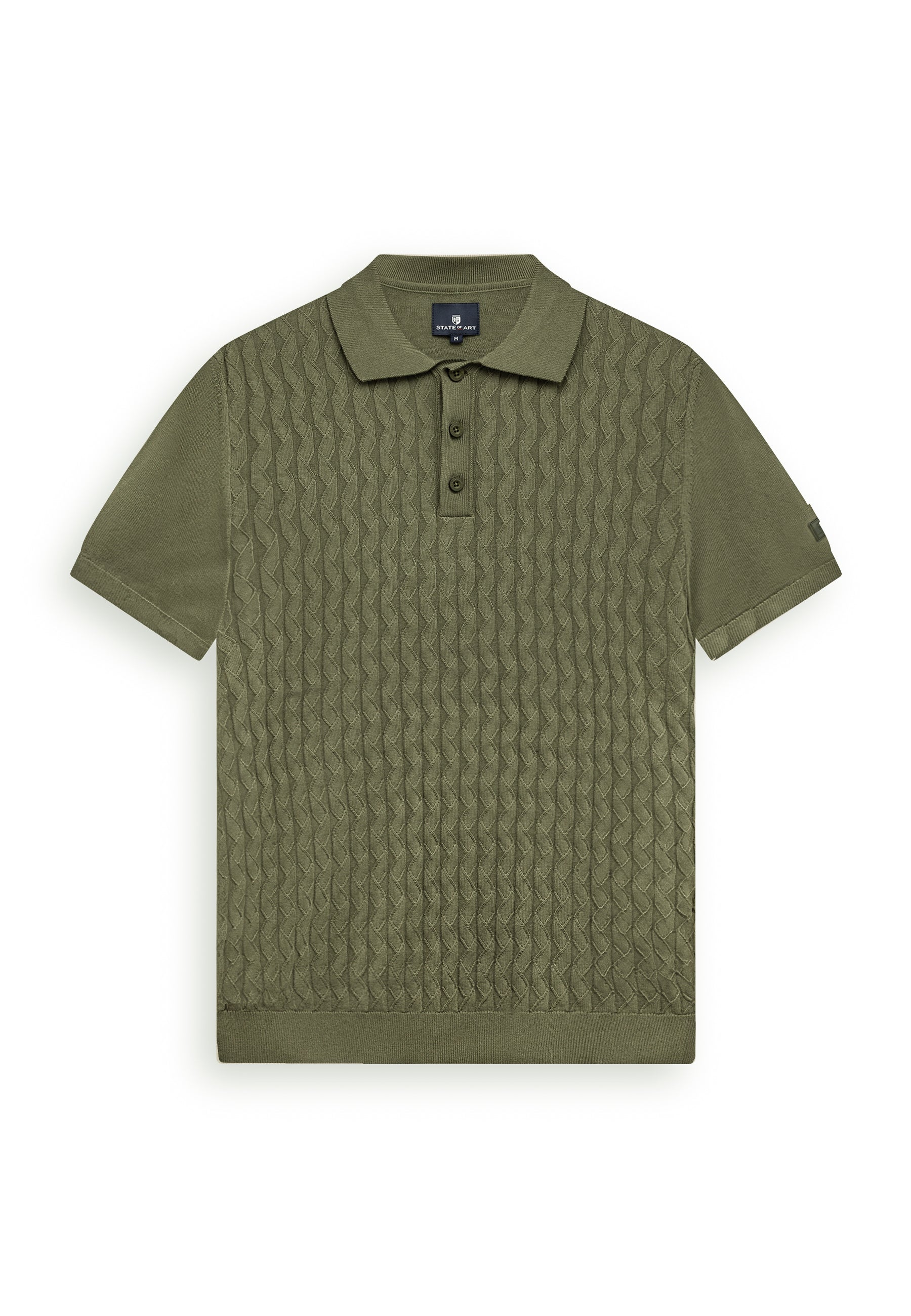 Polo en maille texturé