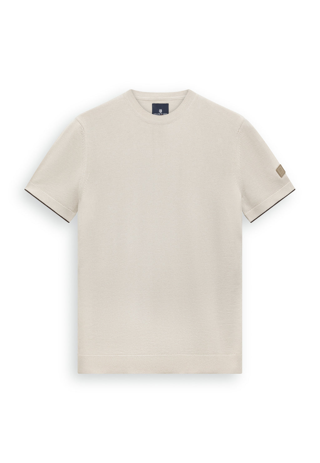 T-shirt en maille fine à col rond