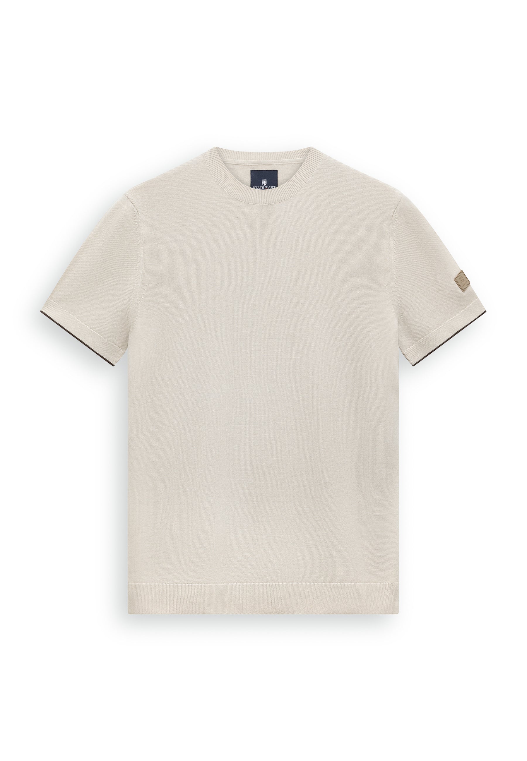 T-shirt en maille fine à col rond