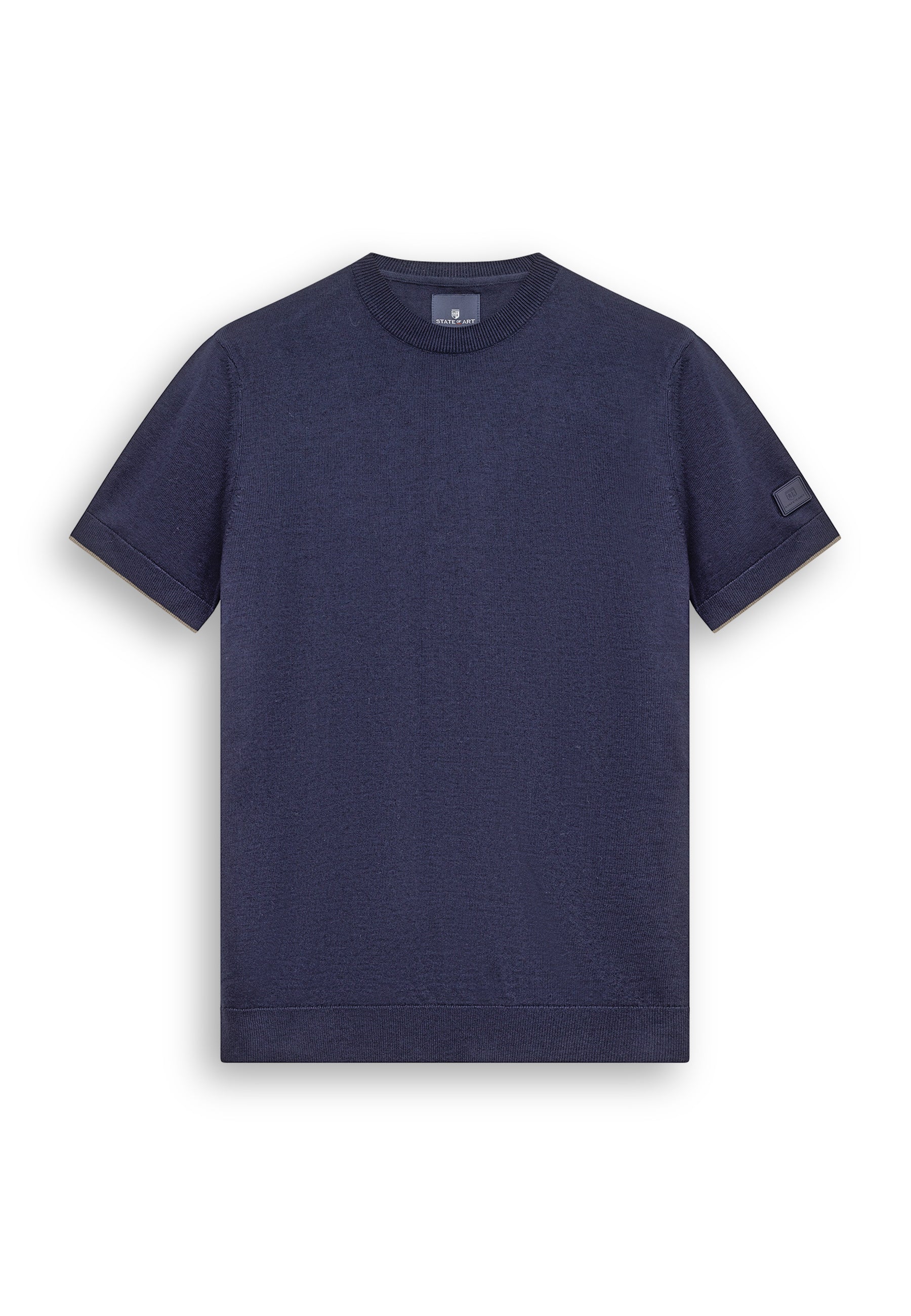 T-shirt en maille fine à col rond