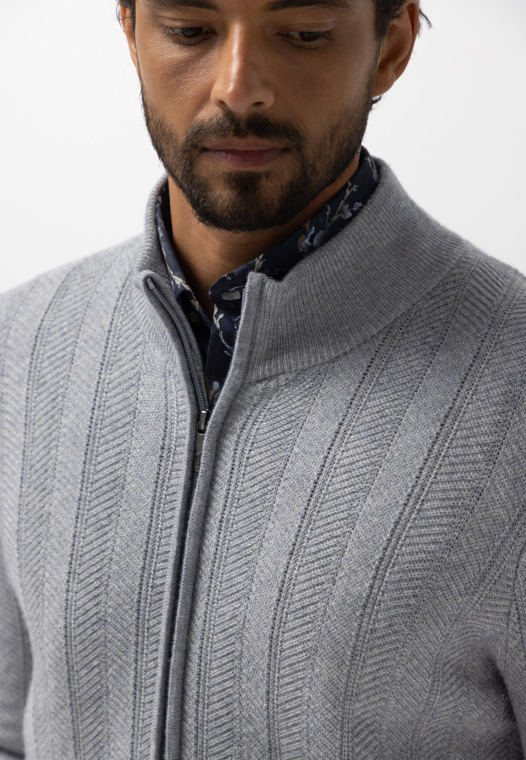 Cardigan en mélange de laine d’agneau