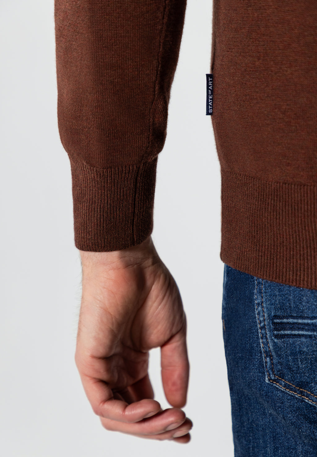 Pull en coton biologique à col V