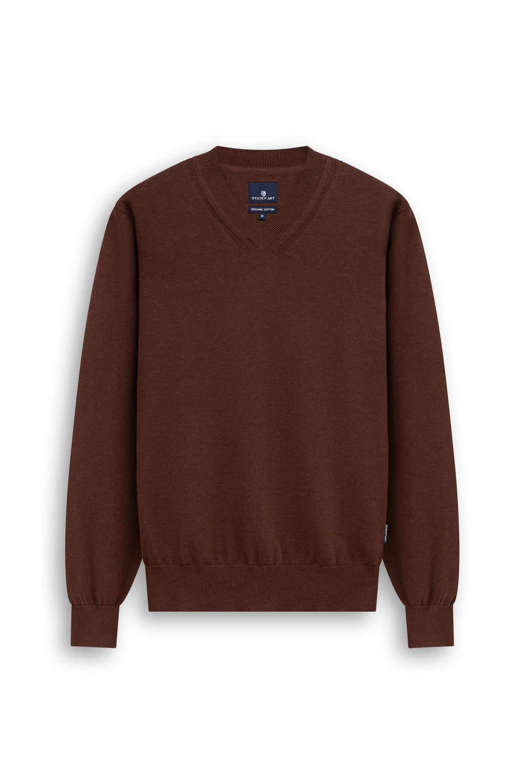 Pull en coton biologique à col V