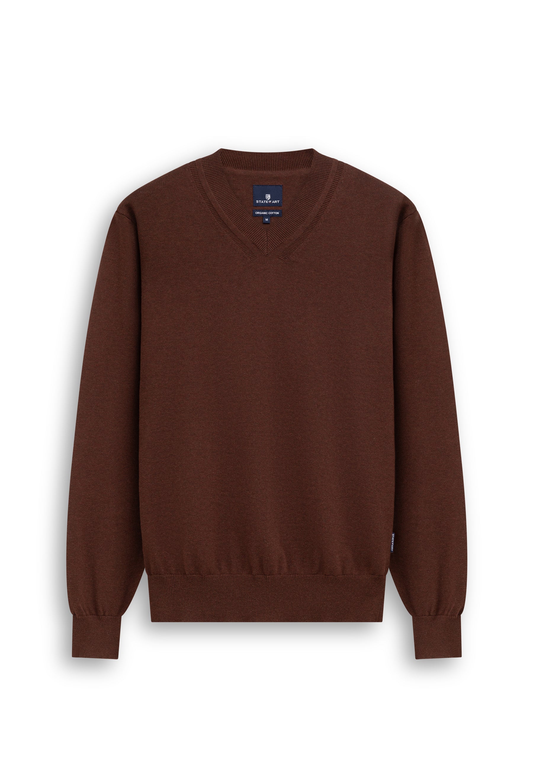 Pull en coton biologique à col V