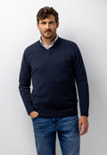 Pull en coton biologique à col V