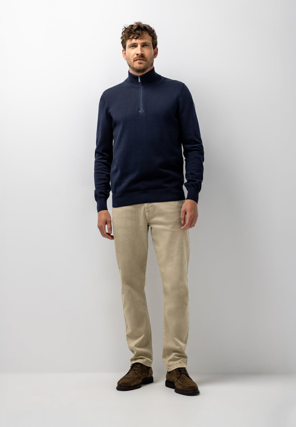Pull en coton avec coudières