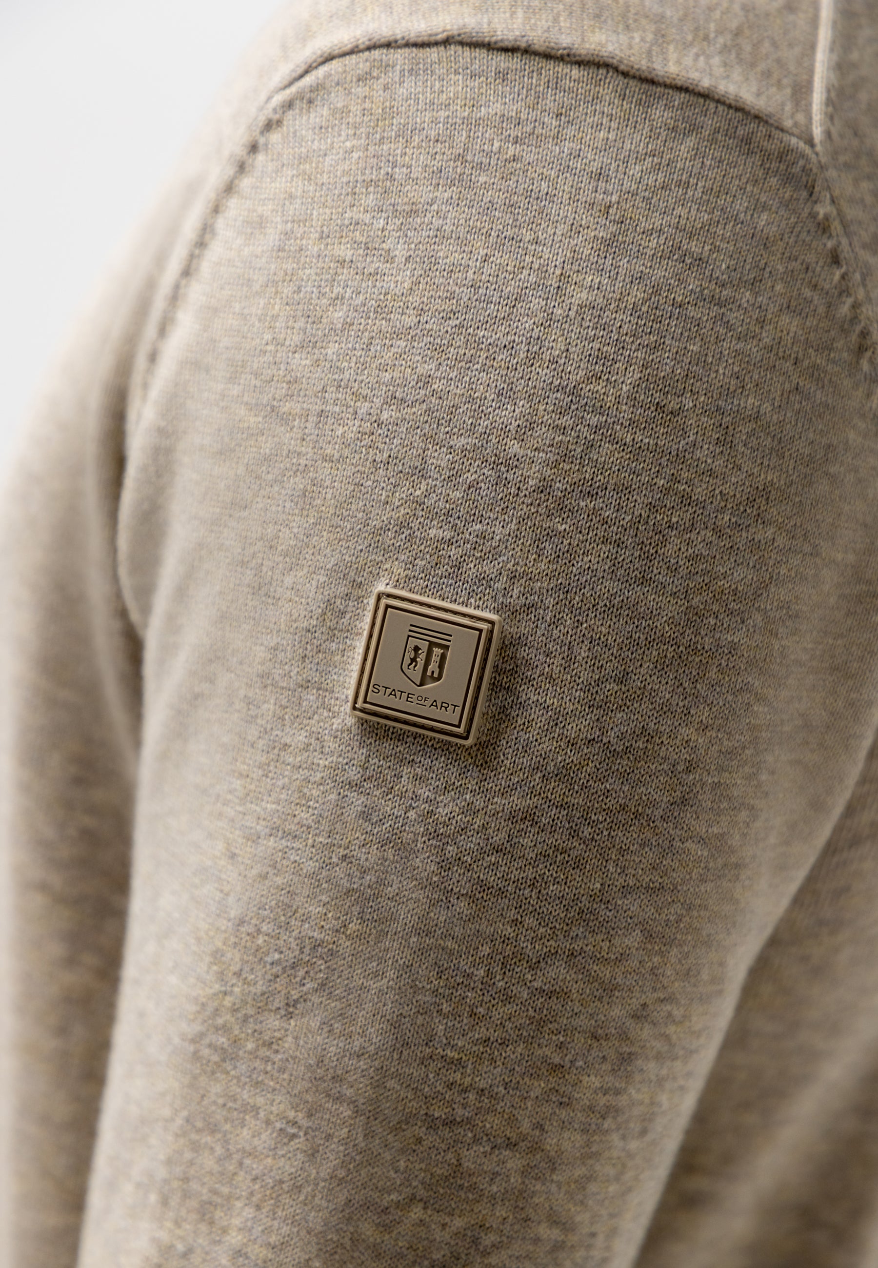 Pull en coton avec coudières