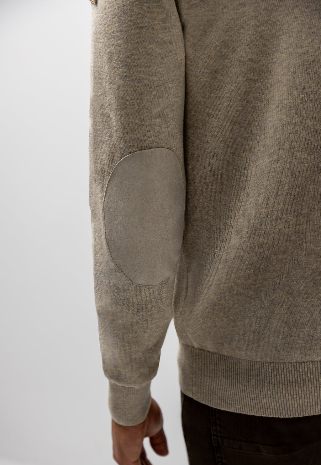Pull en coton avec coudières