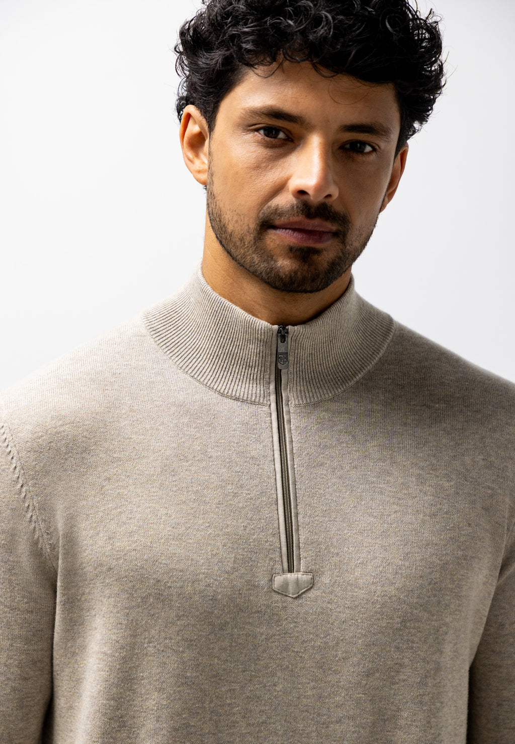 Pull en coton avec coudières