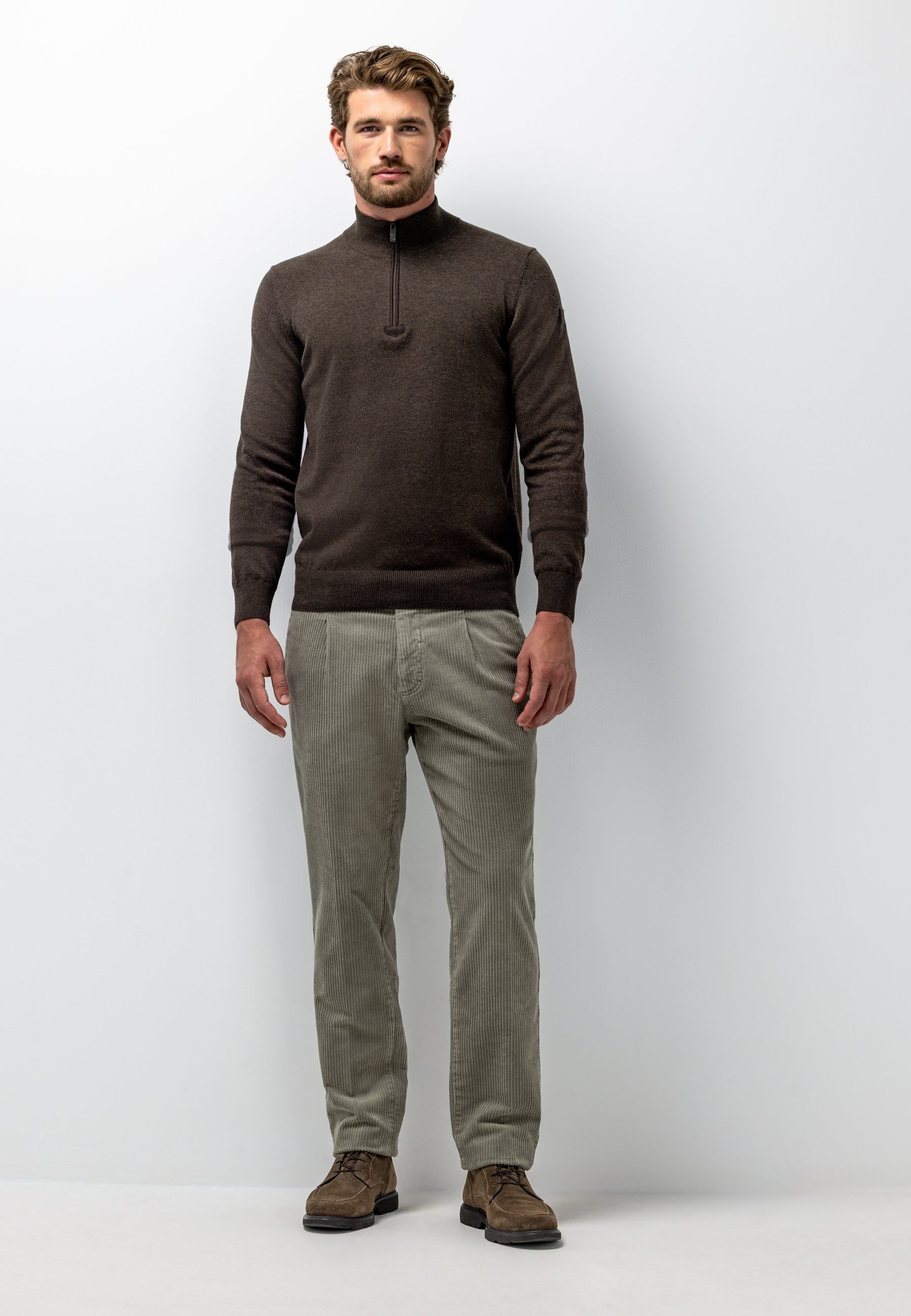 Pull en coton avec coudières