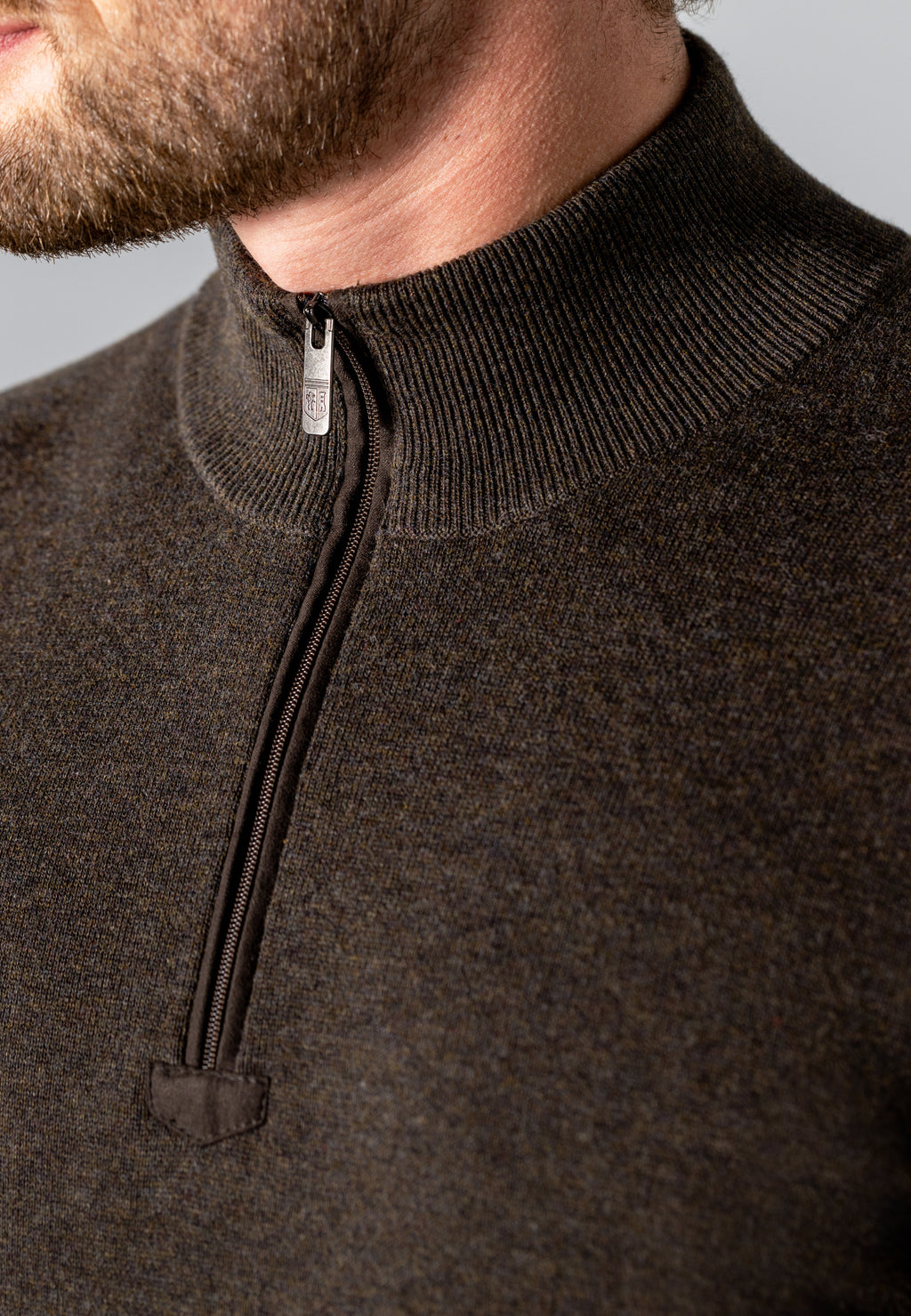 Pull en coton avec coudières