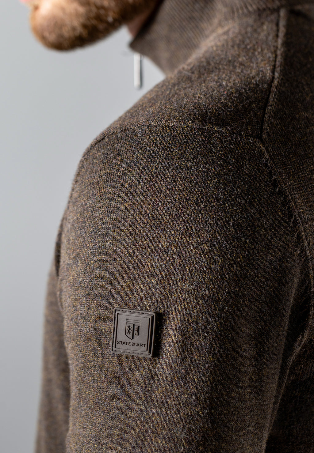 Pull en coton avec coudières